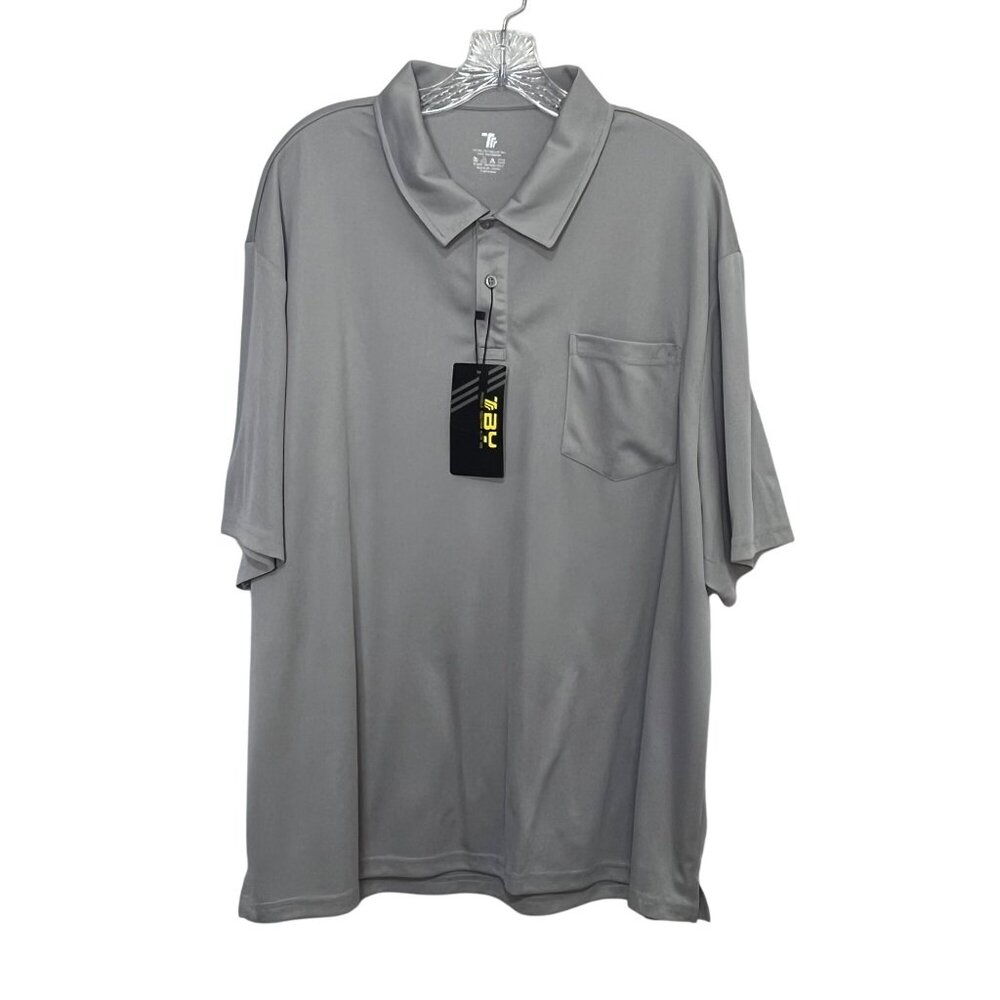 TBY Golf Polo Shirt Mens XXL Gray New Lightweight Short Sleeve Performance